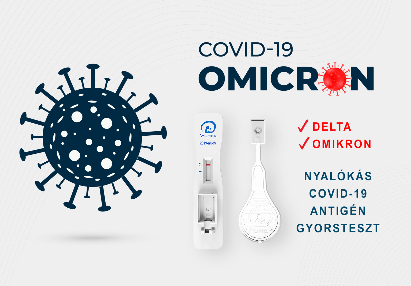 V-Chek 2019-nCoV Ag Saliva Rapid Test Card Nyalókás COVID-19 Antigén gyorsteszt OMIKRON-t is kimutatja!