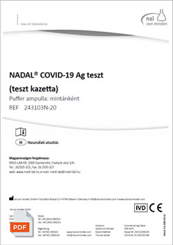 NADAL® COVID-19 Ag teszt OGYÉI bizonyítvány