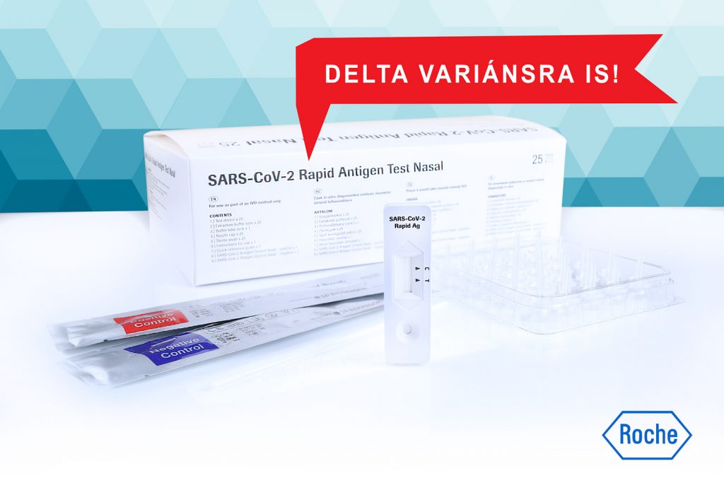 ROCHE SARS-CoV-2 Rapid Antigen Test Nasal Delta variáns tesztelésre is!