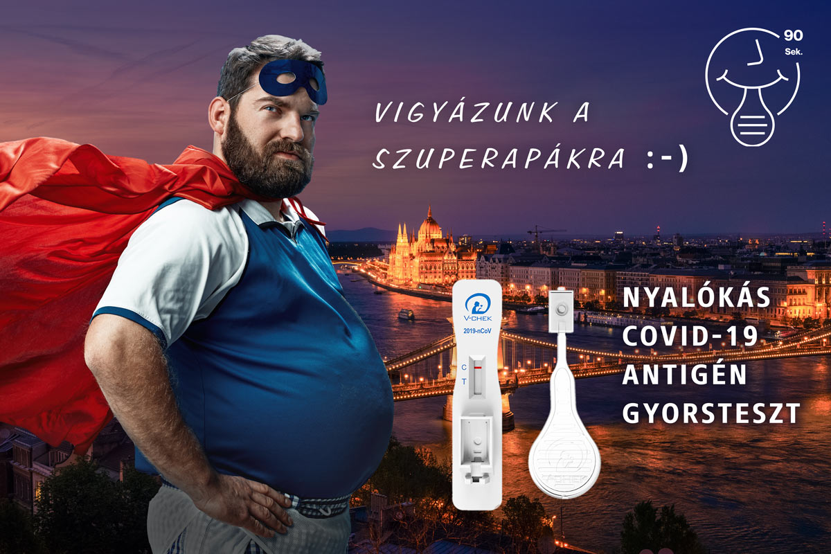 V-Chek 2019-nCoV Ag Saliva Rapid Test Card Nyalókás COVID-19 Antigén gyorsteszt