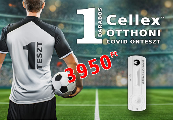 Cellex OTTHONI, egy darabos COVID-19 Antigén önteszt