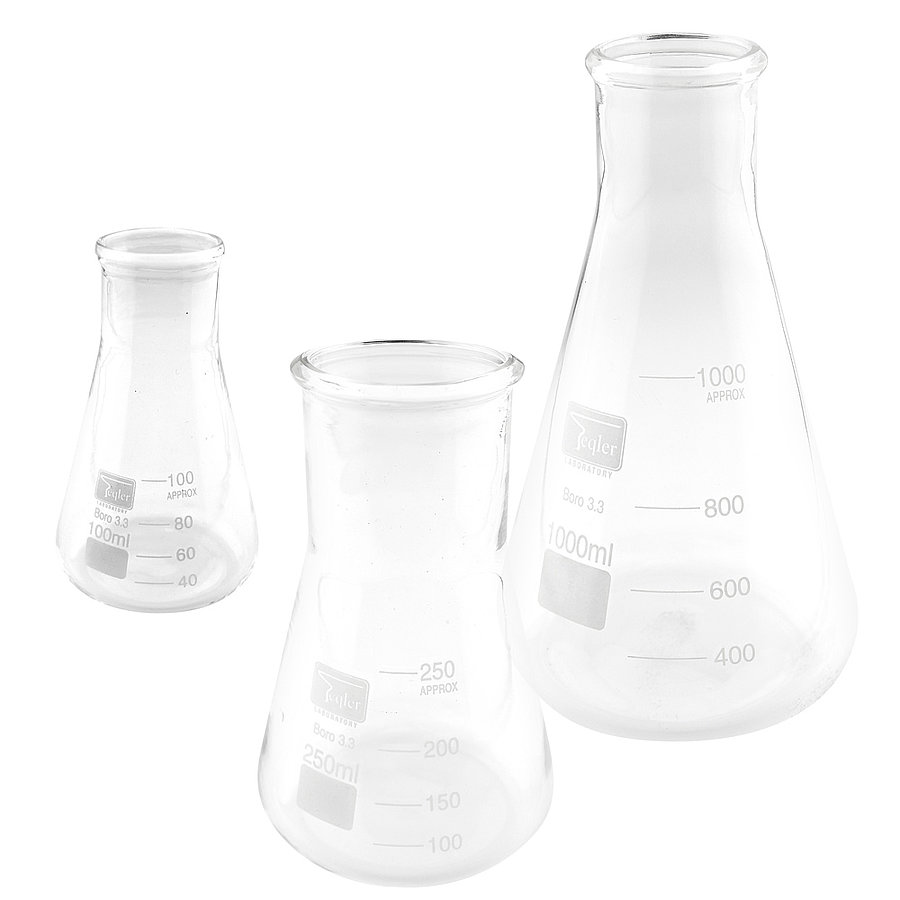 Erlenmeyer Lombik - 100 - 250 - 1000 ml