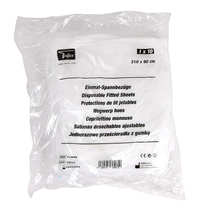 Egyszer használatos gumis védőhuzat orvosi vizsgálóágyra