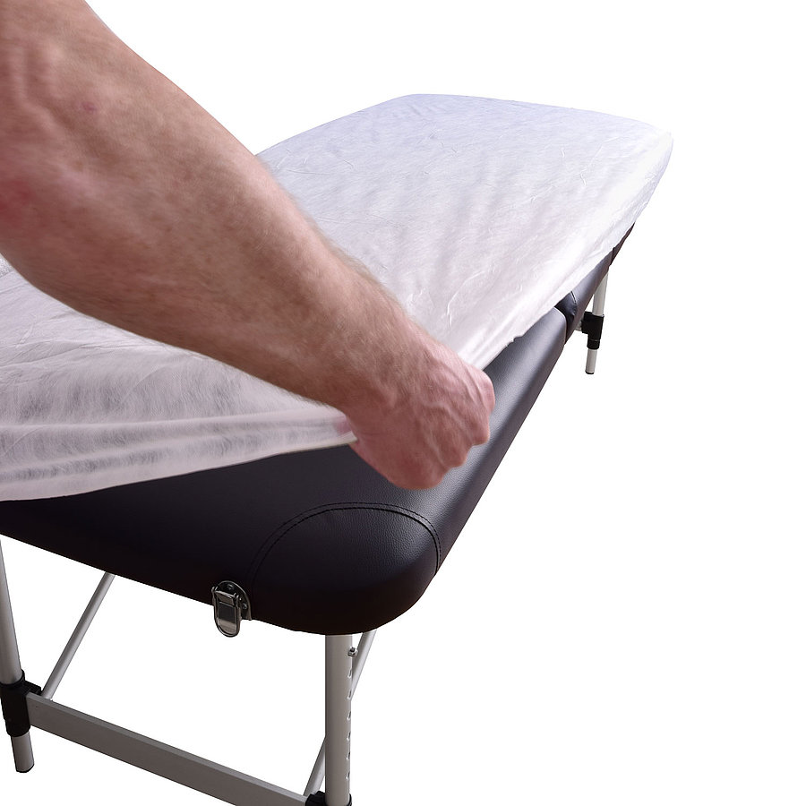 Egyszer használatos gumis védőhuzat orvosi vizsgálóágyra