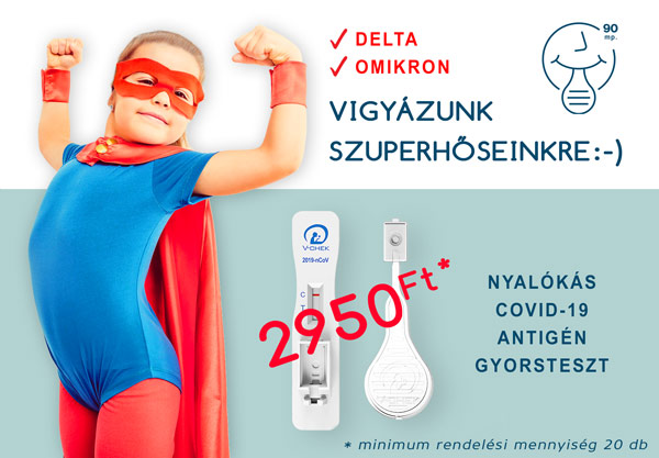 V-Chek 2019-nCoV Ag Saliva Rapid Test Card Nyalókás COVID-19 Antigén gyorsteszt OMIKRON-t is kimutatja!