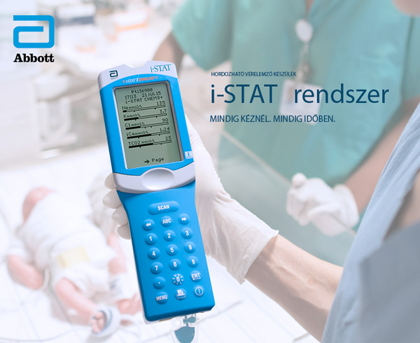 i-STAT rendszer hordozható kézi vérelemző készülék