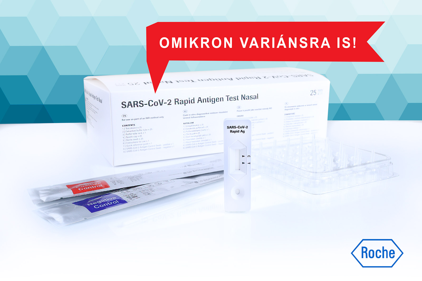 ROCHE SARS-CoV-2 Rapid Antigen Test Nasal Omikron variáns tesztelésre is!