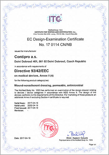 Sorelex - EC Design-Examination Certificate 17 0114 CN/NB