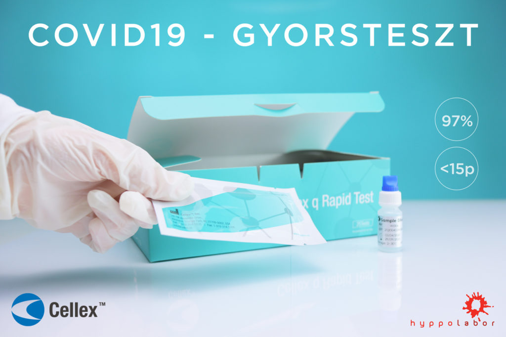 Cellex 97%-os COVID-19 koronavírus qSARS-CoV-2 IgG/IgM kazettás gyorsteszt, FDA engedély